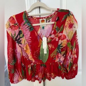 Farm Rio Macaw Blouse
